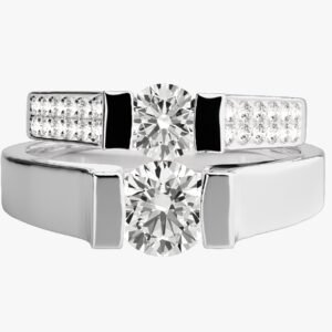 Silver Ceci Solitaire Jewellery Set